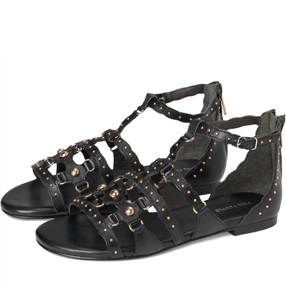 NEW FREE PEOPLE women's jade gladiator sandal in black - Picture 6 of 6